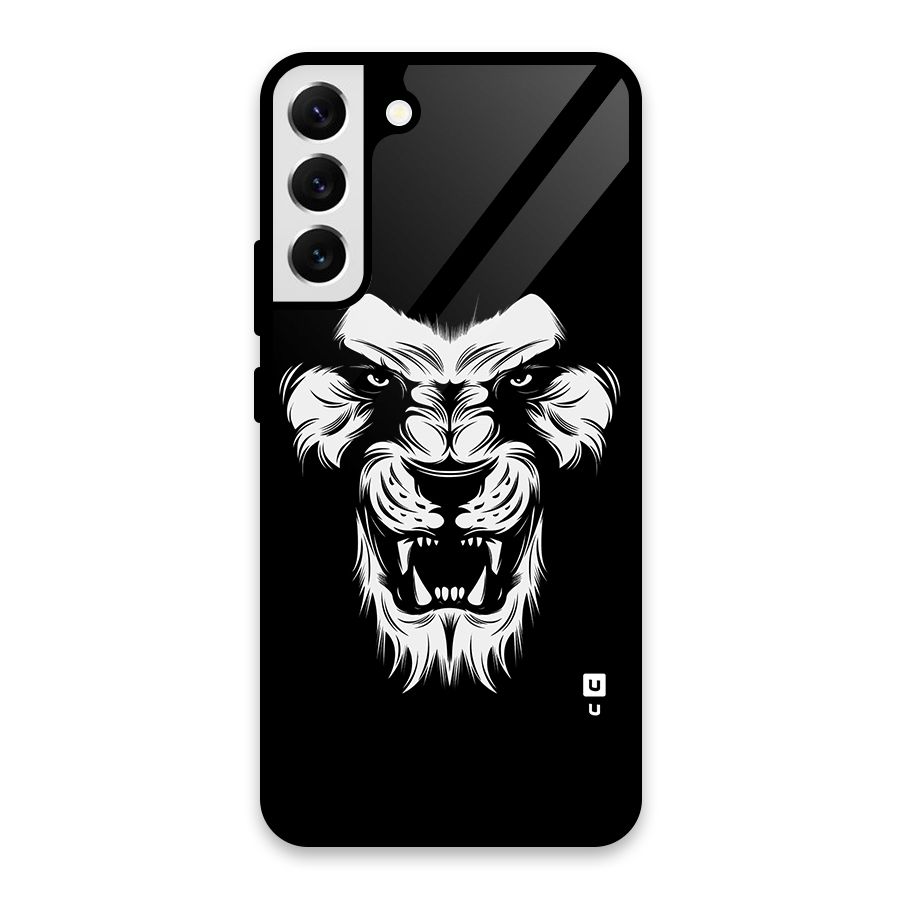 Fierce Lion Digital Art Glass Back Case for Galaxy S22 Plus 5G