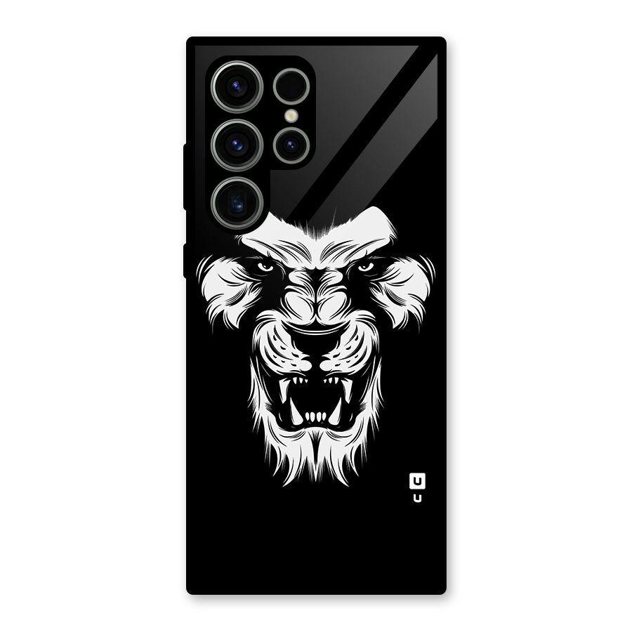 Fierce Lion Digital Art Glass Back Case for Galaxy S23 Ultra