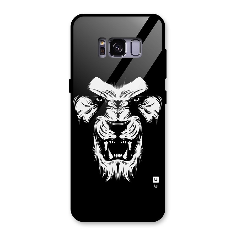 Fierce Lion Digital Art Glass Back Case for Galaxy S8