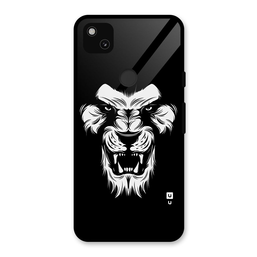 Fierce Lion Digital Art Glass Back Case for Google Pixel 4a