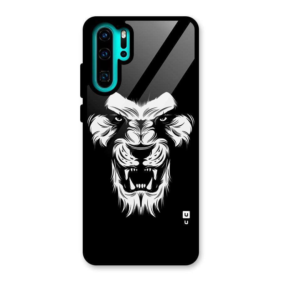 Fierce Lion Digital Art Glass Back Case for Huawei P30 Pro