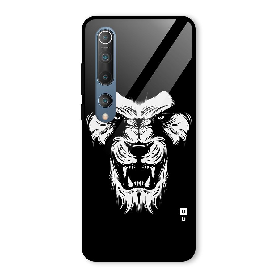 Fierce Lion Digital Art Glass Back Case for Mi 10