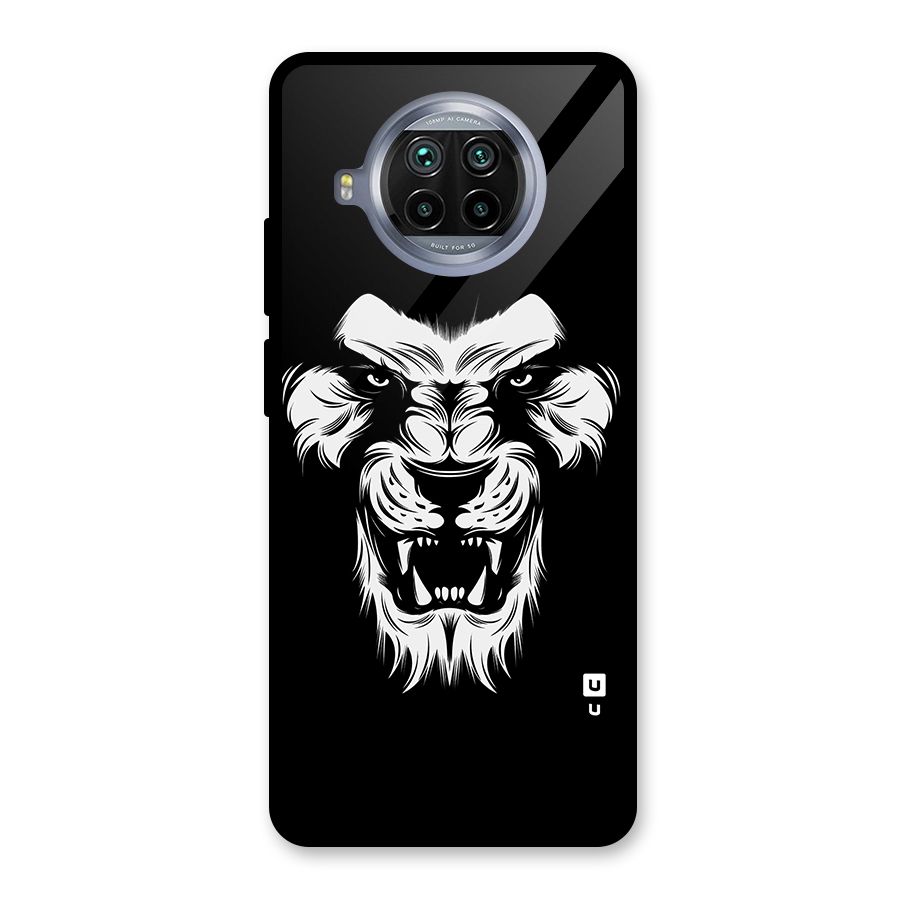 Fierce Lion Digital Art Glass Back Case for Mi 10i