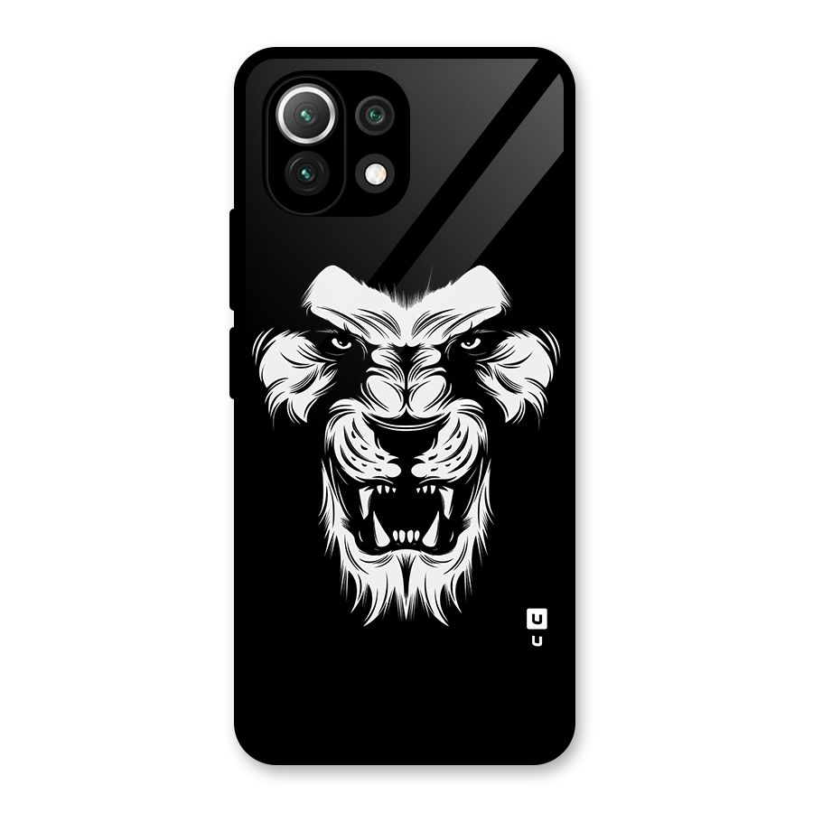 Fierce Lion Digital Art Glass Back Case for Mi 11 Lite