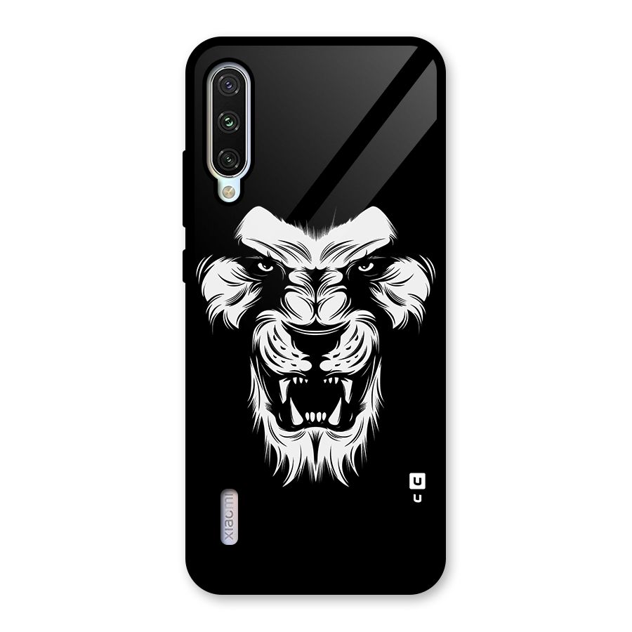 Fierce Lion Digital Art Glass Back Case for Mi A3
