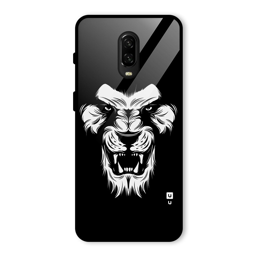 Fierce Lion Digital Art Glass Back Case for OnePlus 6T