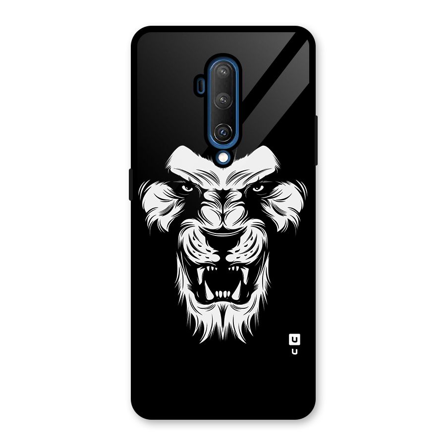Fierce Lion Digital Art Glass Back Case for OnePlus 7T Pro