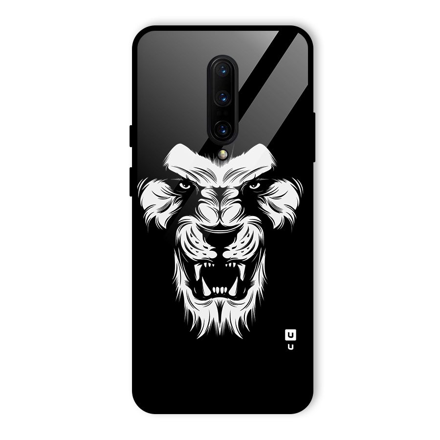 Fierce Lion Digital Art Glass Back Case for OnePlus 7 Pro