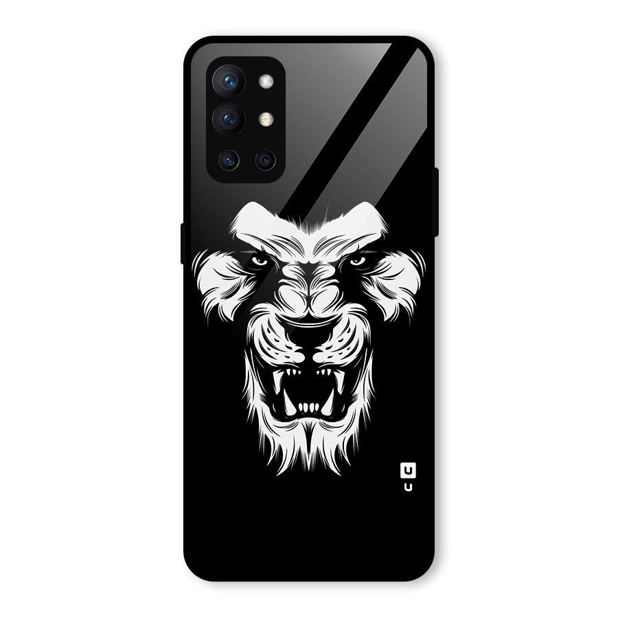Fierce Lion Digital Art Glass Back Case for OnePlus 9R