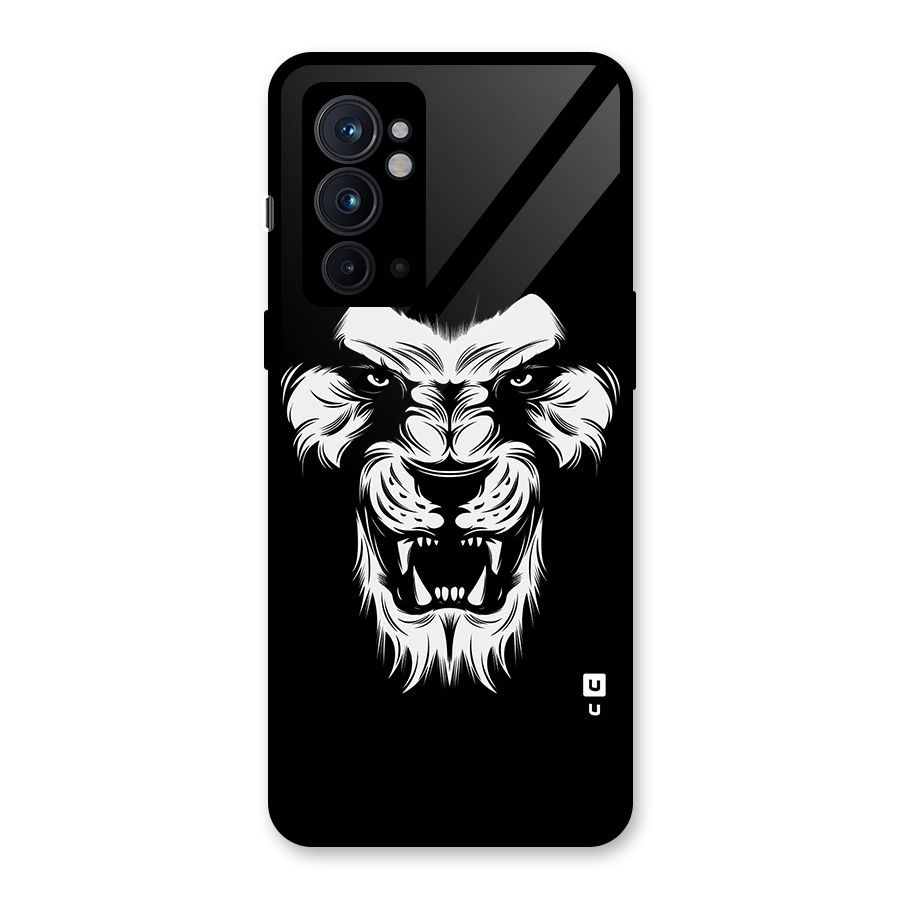 Fierce Lion Digital Art Glass Back Case for OnePlus 9RT 5G
