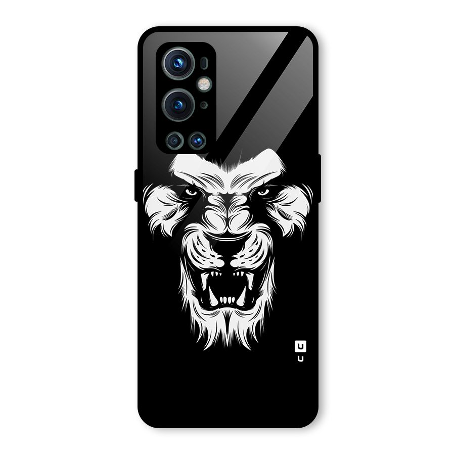 Fierce Lion Digital Art Glass Back Case for OnePlus 9 Pro