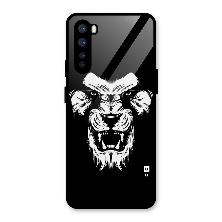 Fierce Lion Digital Art Glass Back Case for OnePlus Nord