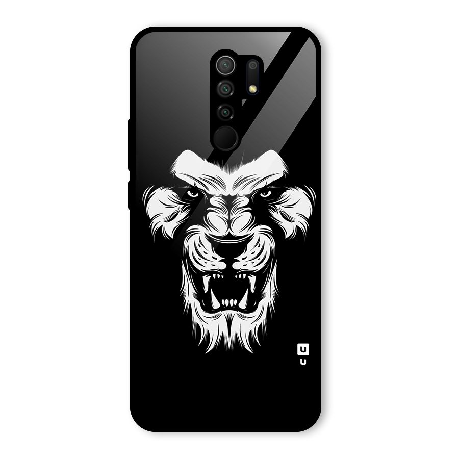 Fierce Lion Digital Art Glass Back Case for Poco M2