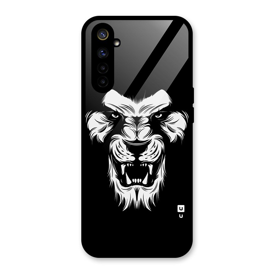 Fierce Lion Digital Art Glass Back Case for Realme 6