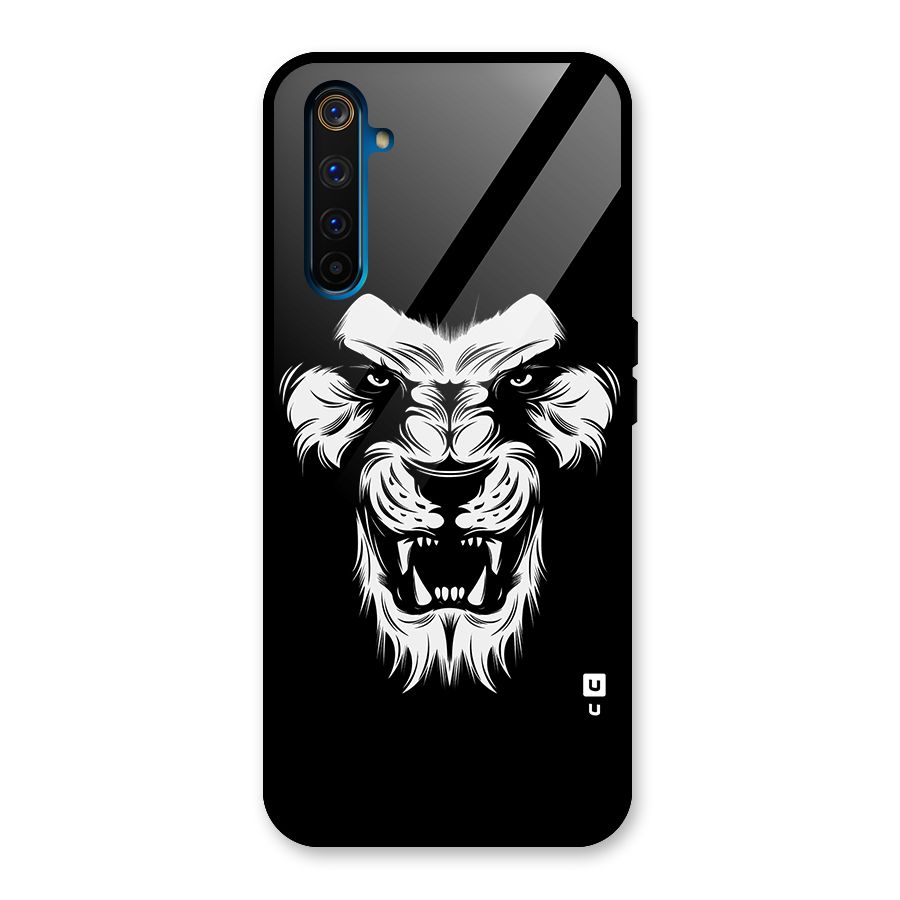 Fierce Lion Digital Art Glass Back Case for Realme 6 Pro