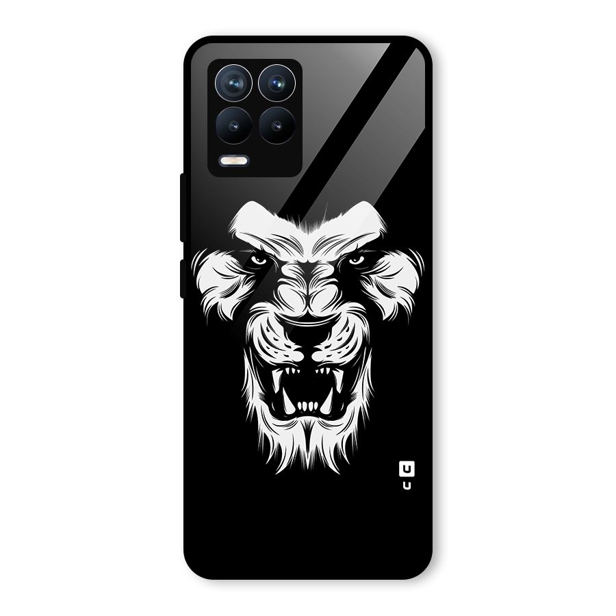 Fierce Lion Digital Art Glass Back Case for Realme 8