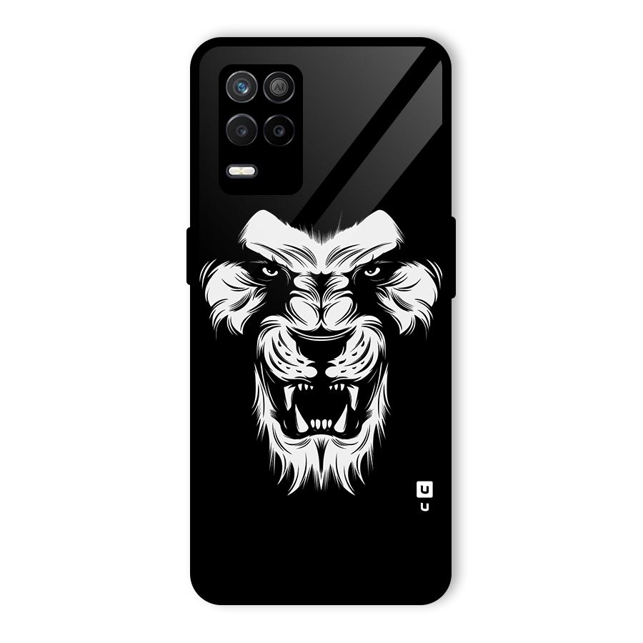 Fierce Lion Digital Art Glass Back Case for Realme 8 5G