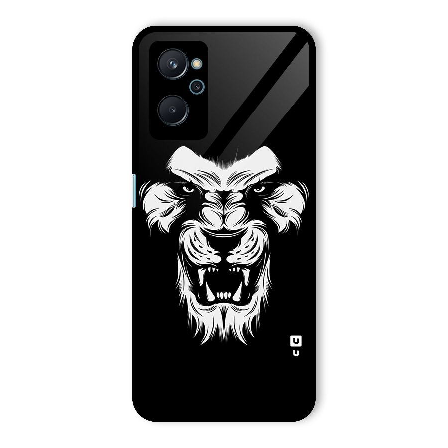 Fierce Lion Digital Art Glass Back Case for Realme 9i