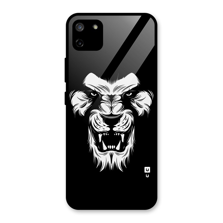 Fierce Lion Digital Art Glass Back Case for Realme C11