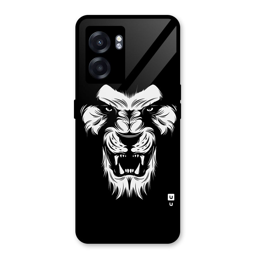 Fierce Lion Digital Art Glass Back Case for Realme Narzo 50 5G
