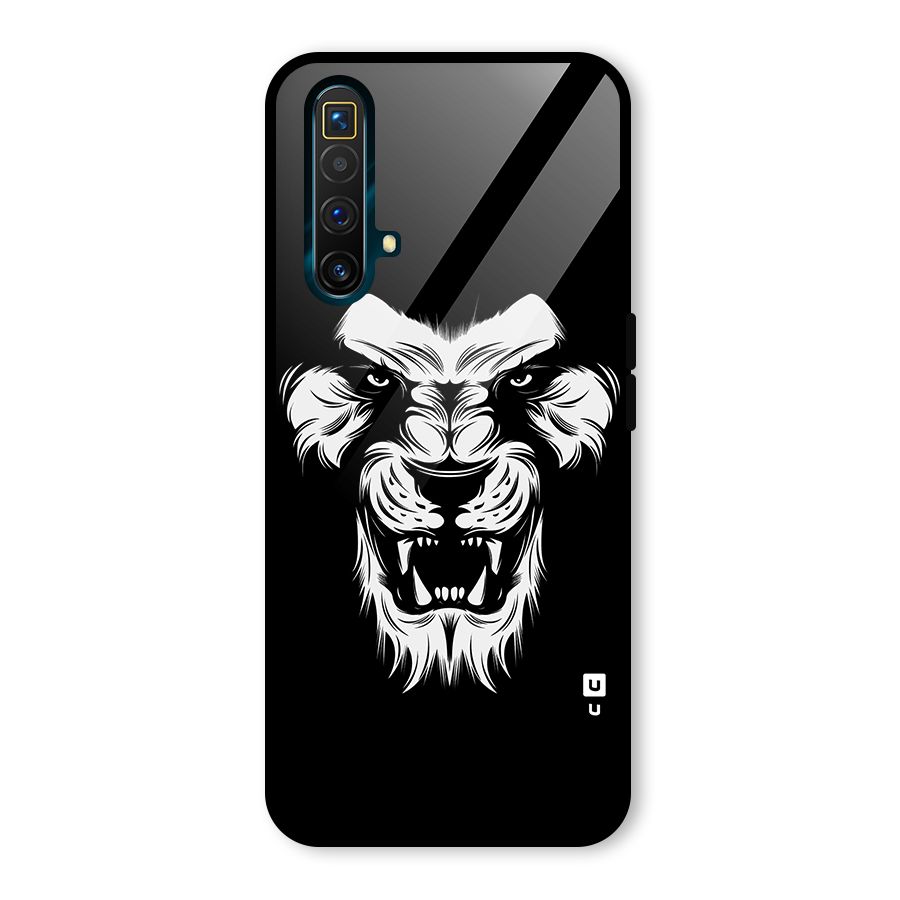 Fierce Lion Digital Art Glass Back Case for Realme X3