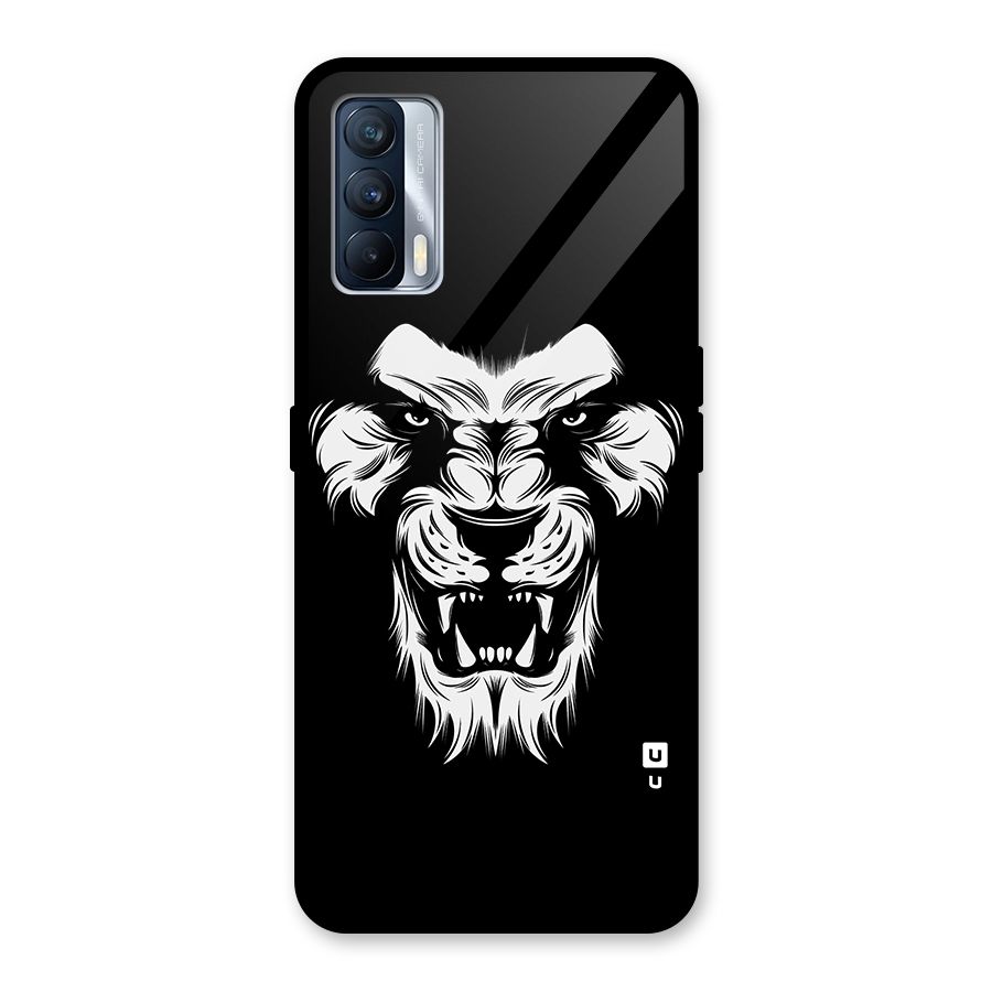 Fierce Lion Digital Art Glass Back Case for Realme X7