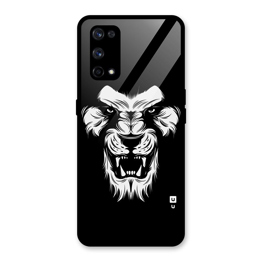 Fierce Lion Digital Art Glass Back Case for Realme X7 Pro