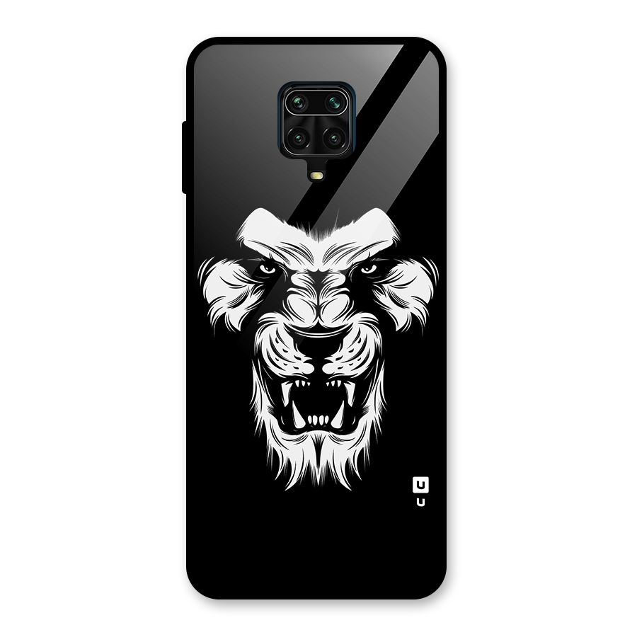Fierce Lion Digital Art Glass Back Case for Redmi Note 9 Pro Max