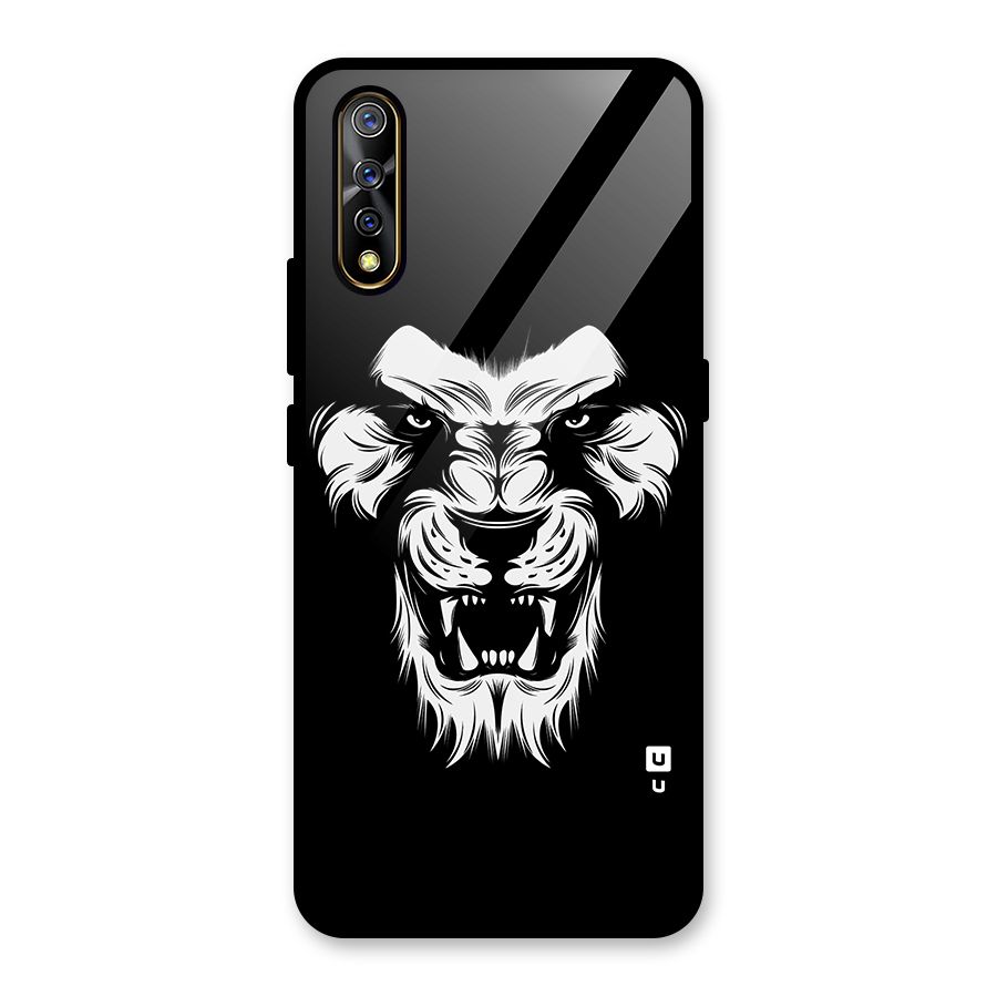 Fierce Lion Digital Art Glass Back Case for Vivo S1