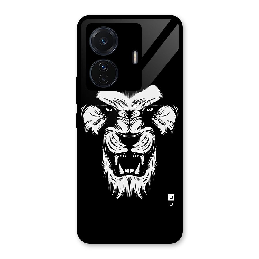 Fierce Lion Digital Art Glass Back Case for Vivo T1 Pro