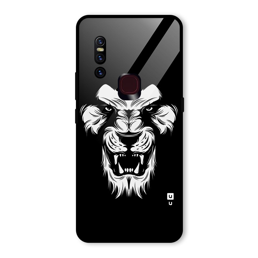 Fierce Lion Digital Art Glass Back Case for Vivo V15