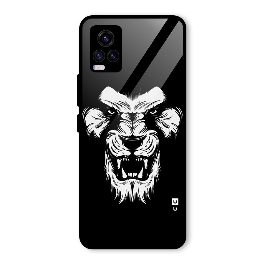 Fierce Lion Digital Art Glass Back Case for Vivo V20