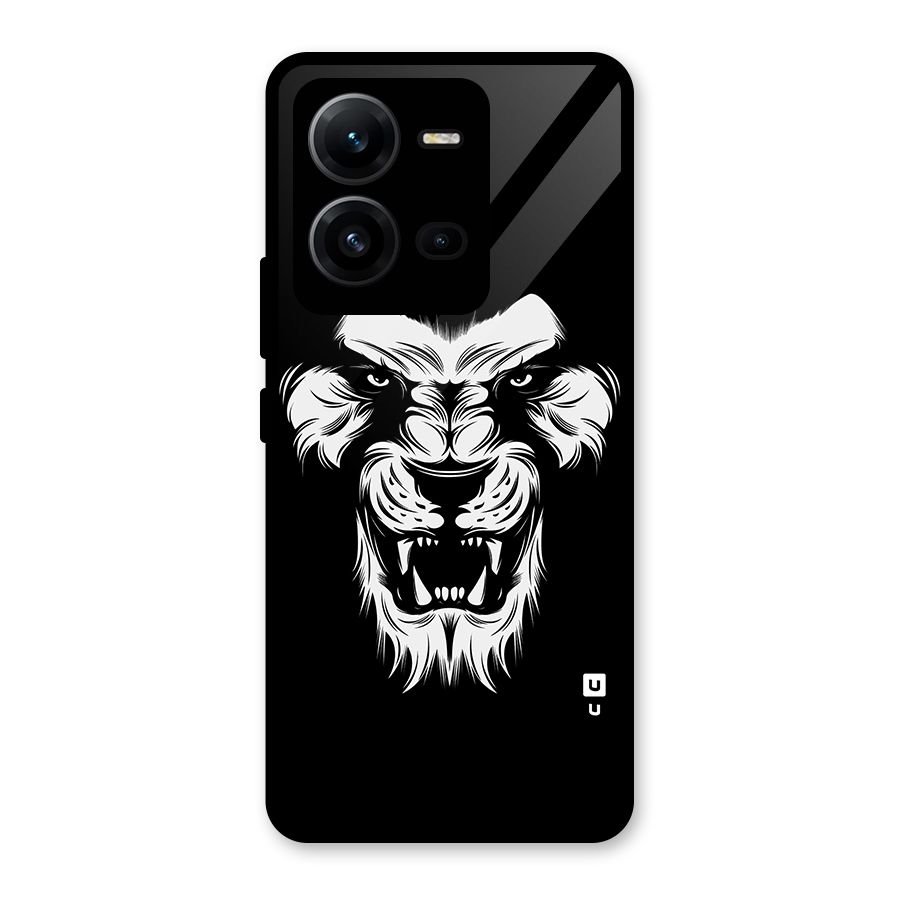 Fierce Lion Digital Art Glass Back Case for Vivo V25