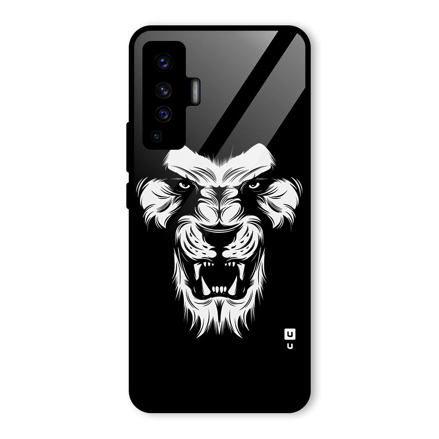 Fierce Lion Digital Art Glass Back Case for Vivo X50