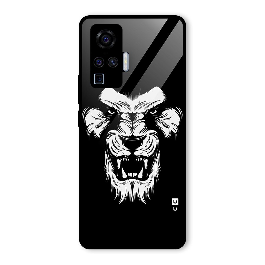Fierce Lion Digital Art Glass Back Case for Vivo X50 Pro
