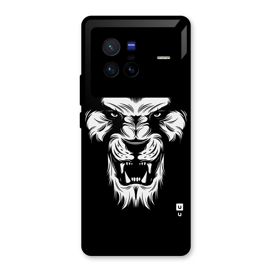 Fierce Lion Digital Art Glass Back Case for Vivo X80