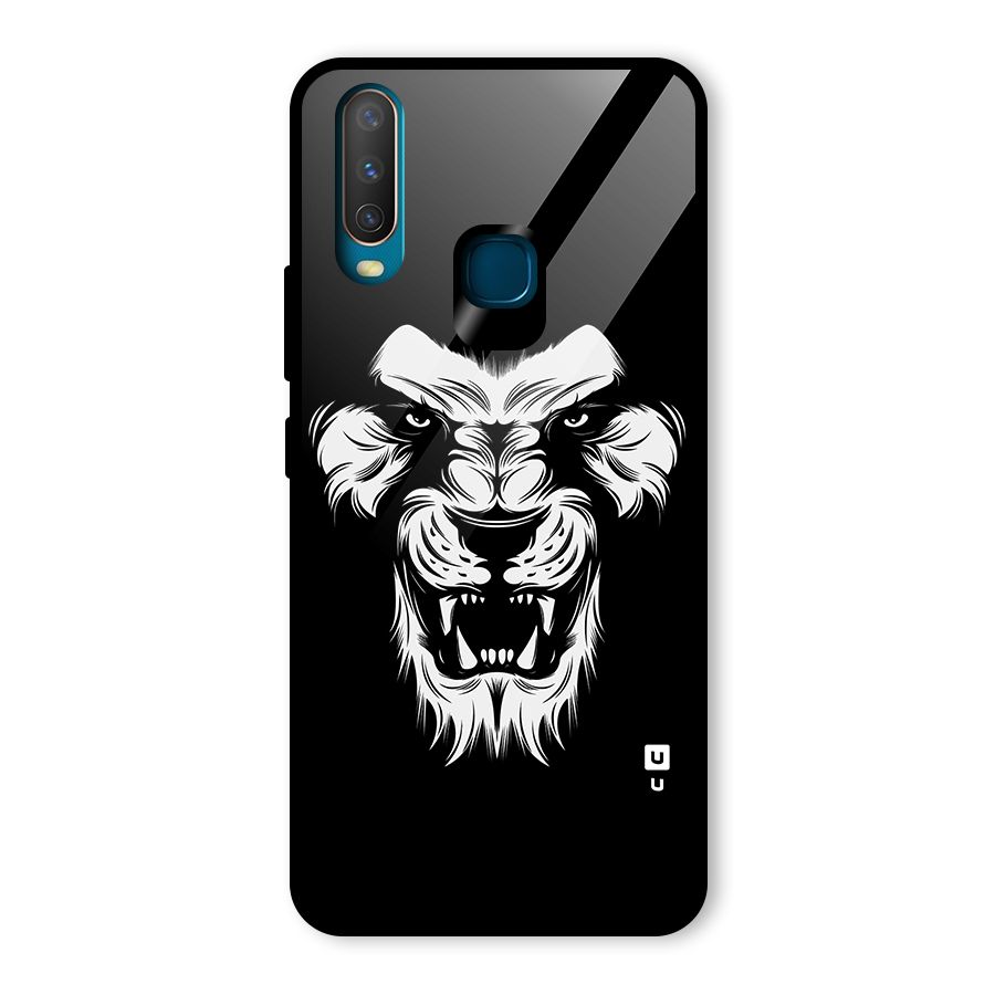 Fierce Lion Digital Art Glass Back Case for Vivo Y15