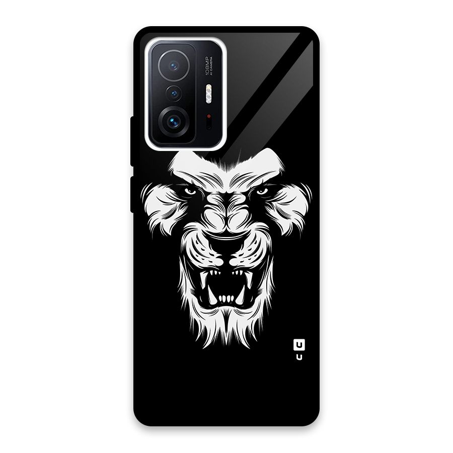 Fierce Lion Digital Art Glass Back Case for Xiaomi 11T Pro