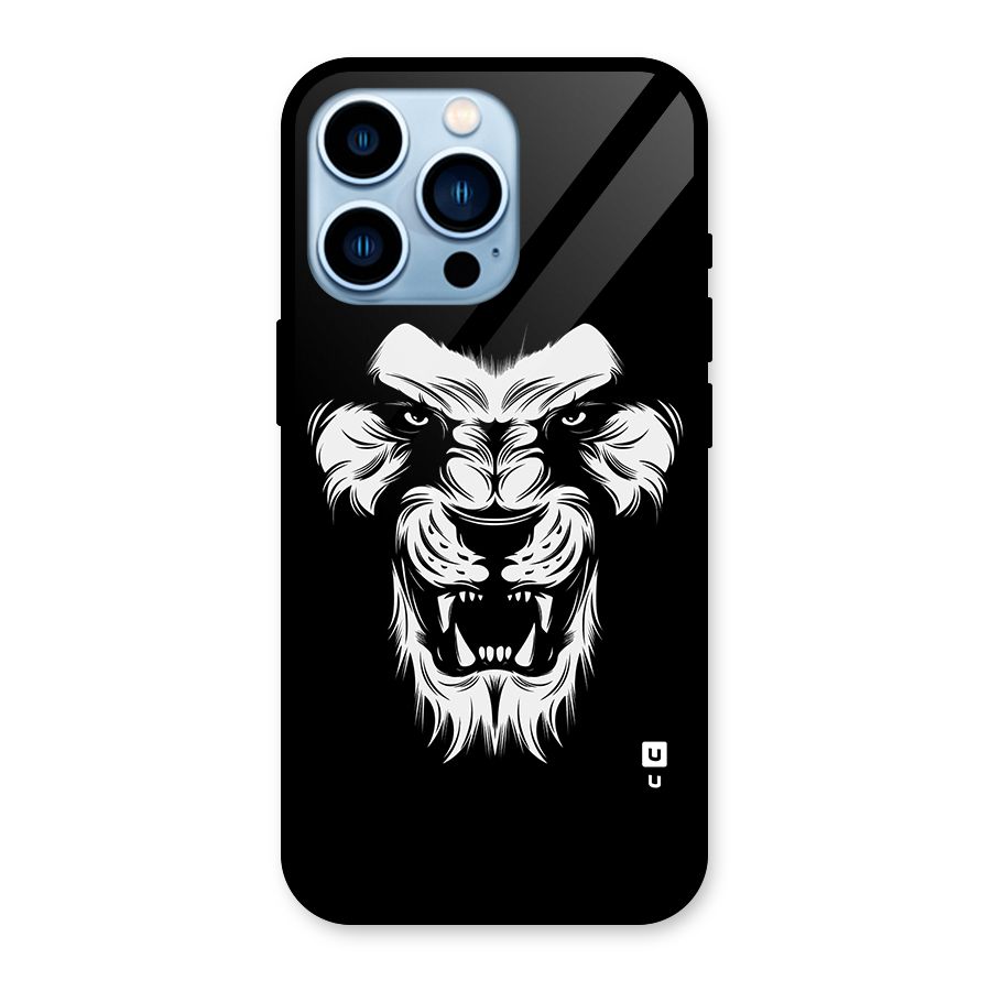 Fierce Lion Digital Art Glass Back Case for iPhone 13 Pro