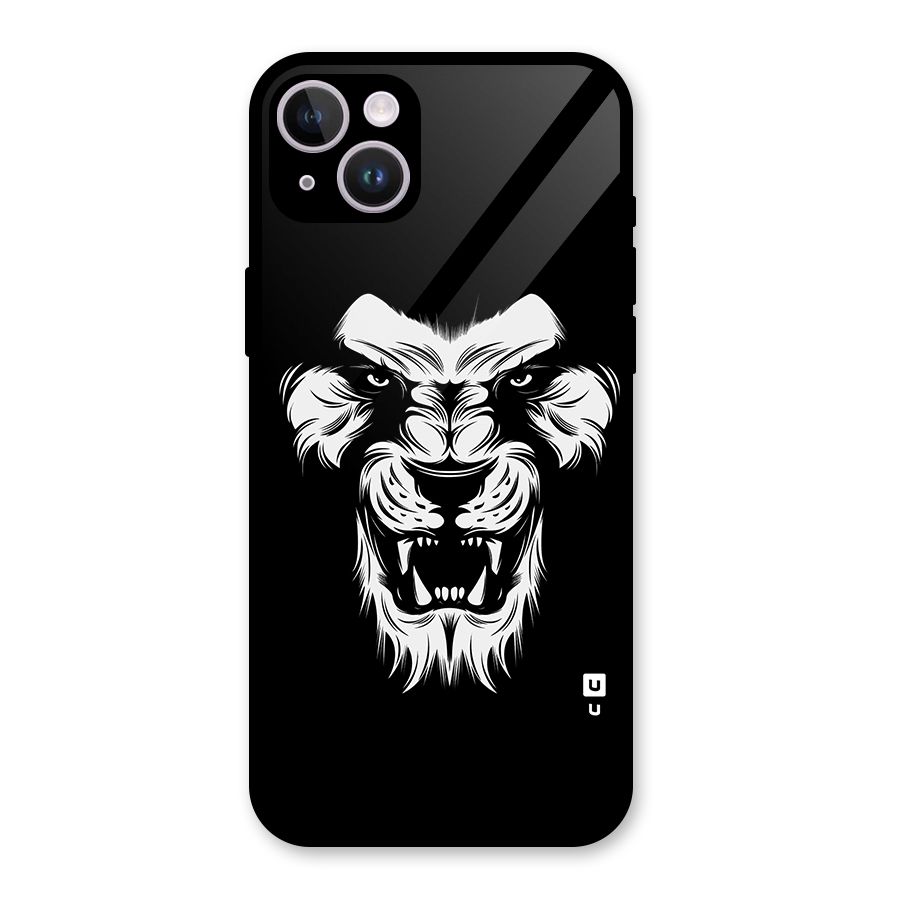 Fierce Lion Digital Art Glass Back Case for iPhone 14 Plus