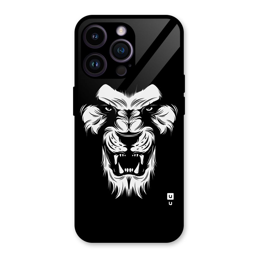 Fierce Lion Digital Art Glass Back Case for iPhone 14 Pro Max
