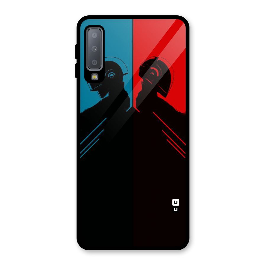 Fight Colours Glass Back Case for Galaxy A7 (2018)