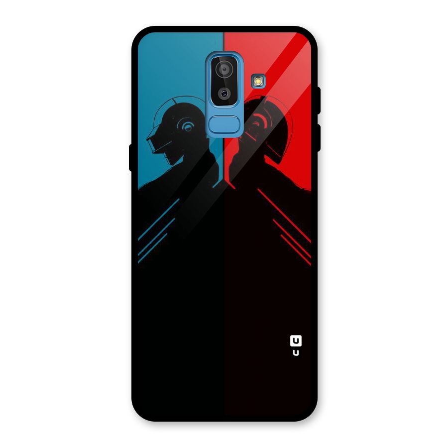 Fight Colours Glass Back Case for Galaxy J8