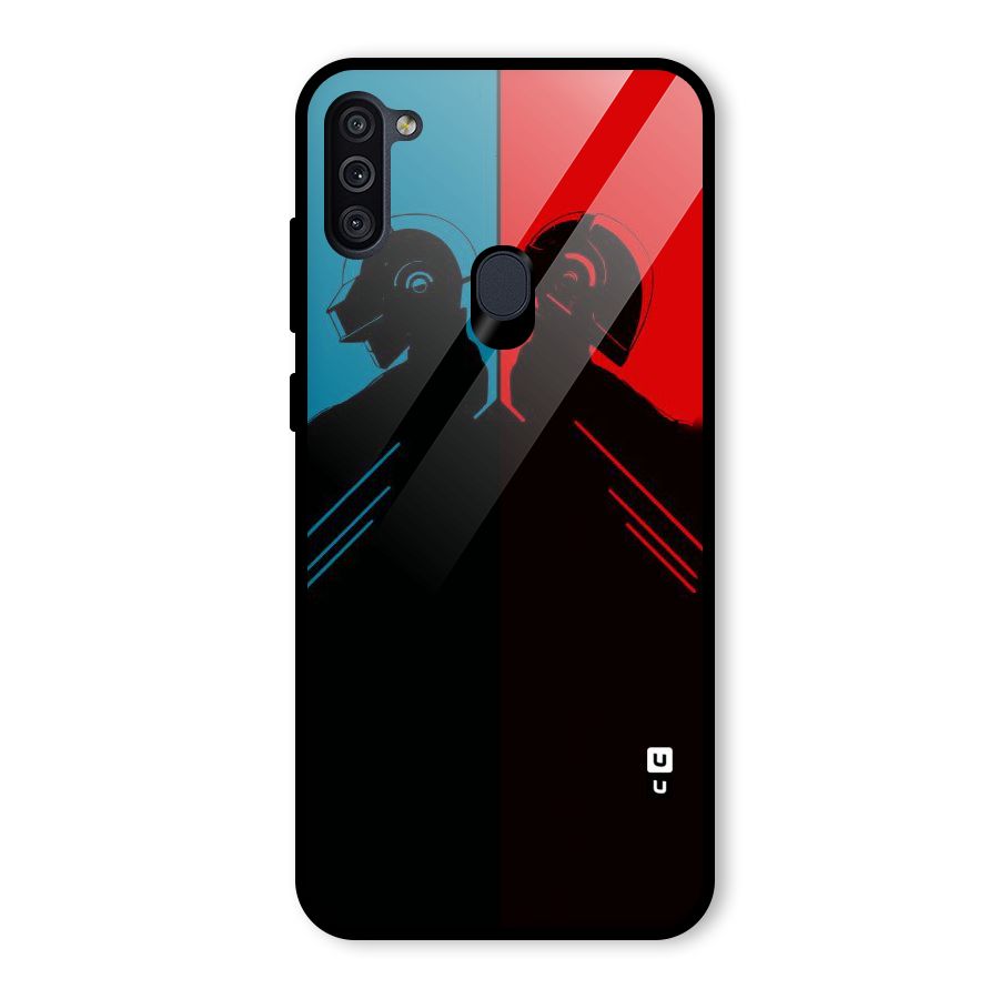 Fight Colours Glass Back Case for Galaxy M11