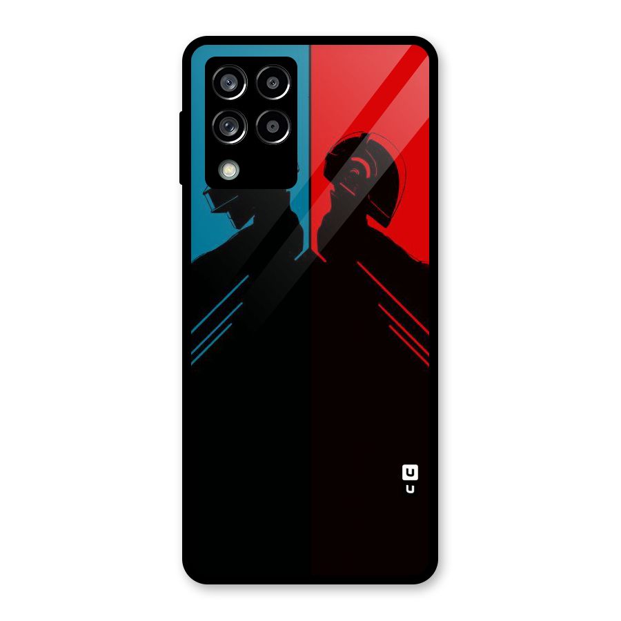 Fight Colours Glass Back Case for Galaxy M53 5G