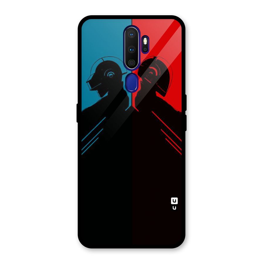 Fight Colours Glass Back Case for Oppo A9 (2020)