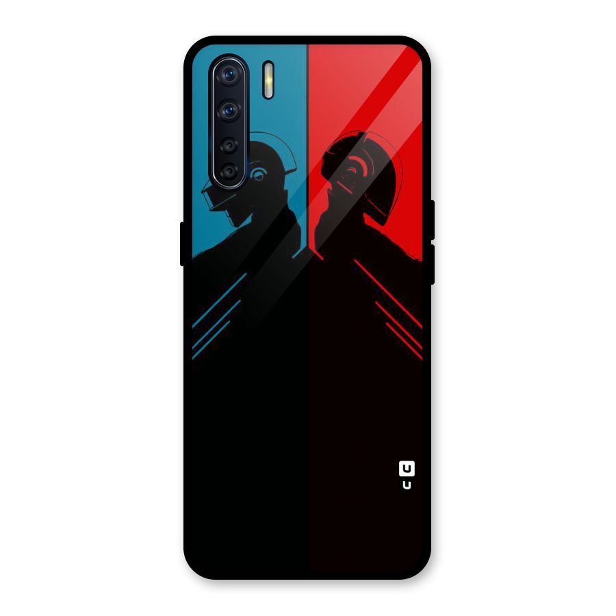 Fight Colours Glass Back Case for Oppo F15