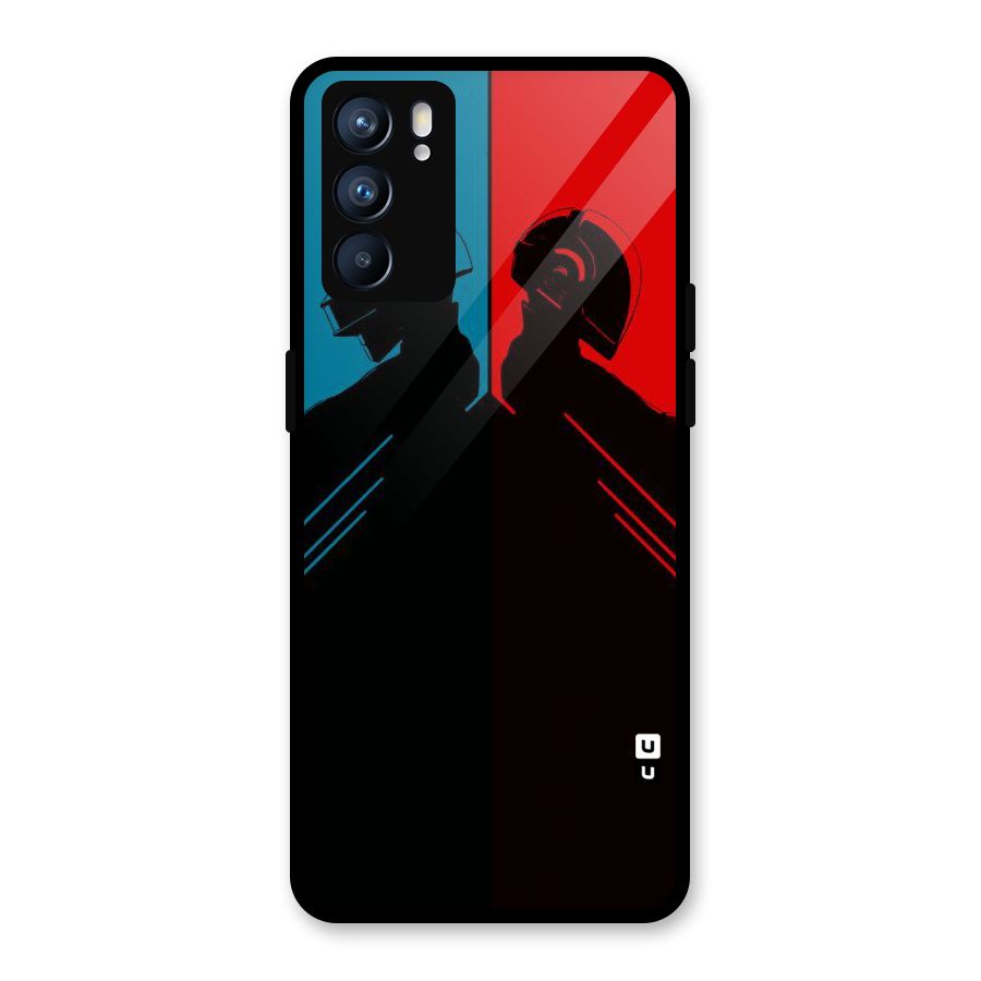 Fight Colours Glass Back Case for Oppo Reno6 5G
