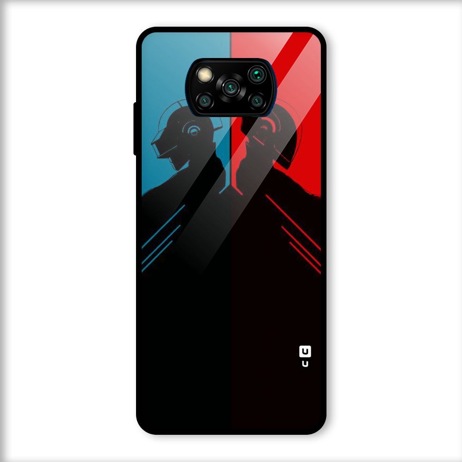 Fight Colours Glass Back Case for Poco X3