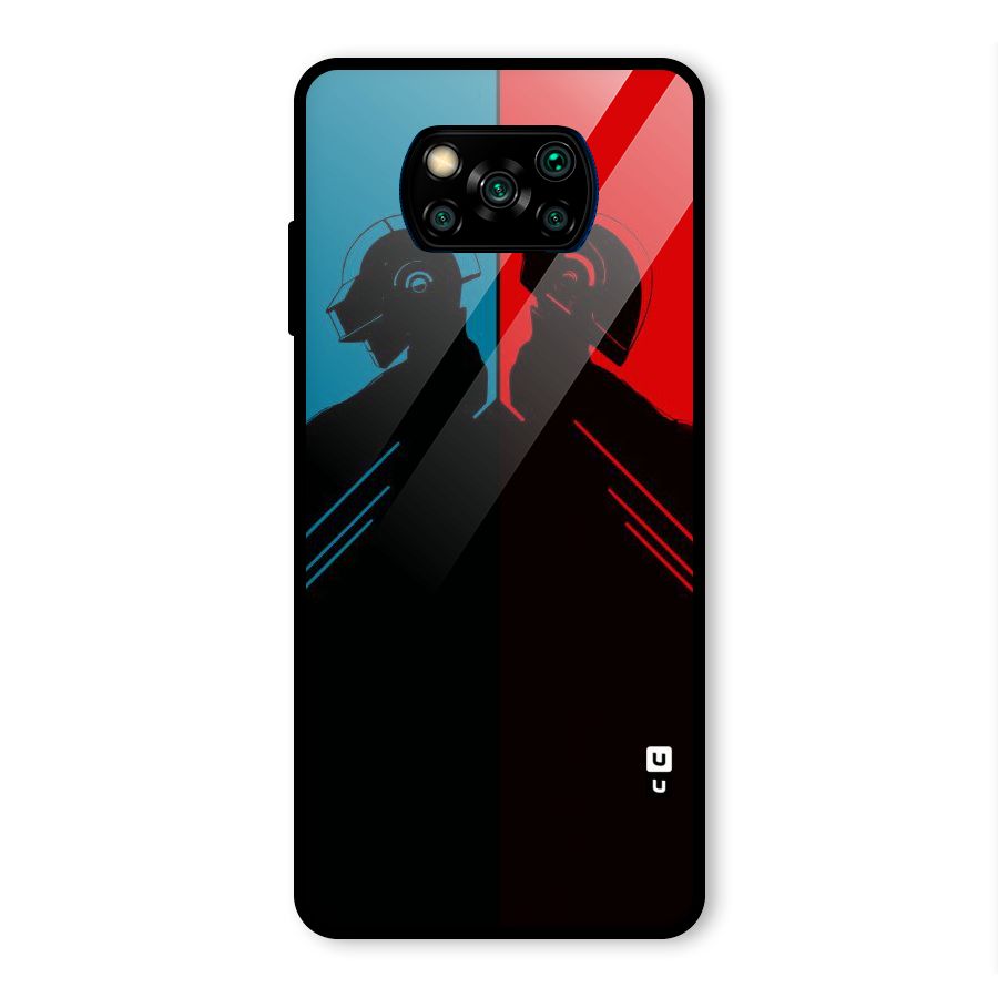 Fight Colours Glass Back Case for Poco X3 Pro
